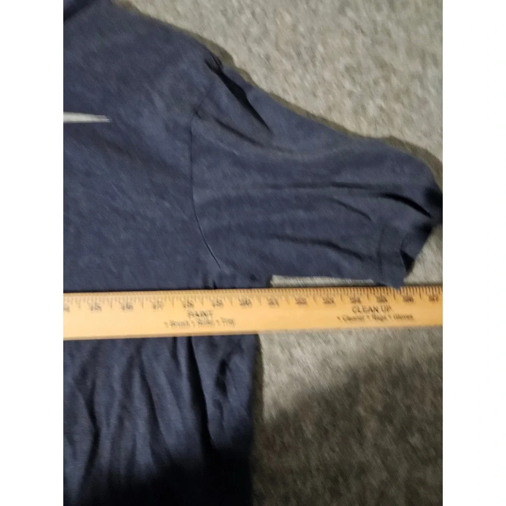 Nike Dri-FIT Short Sleeve Hoodie Nike Blue Large Mens Heathered